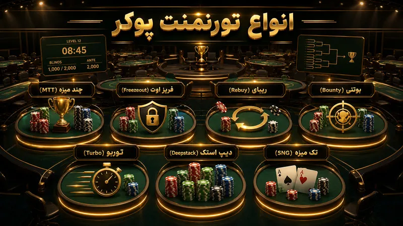 انواع تورنمنت پوکر در یک نگاه